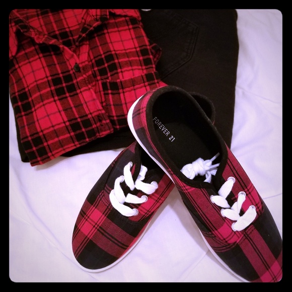 Forever 21 Shoes - Forever 21 plaid sneakers